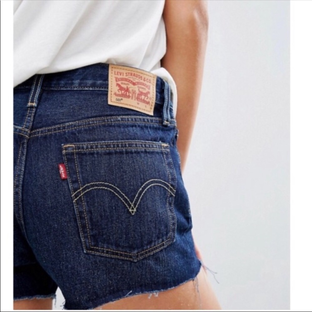Levis 501 short in Dark Pacific 25 read